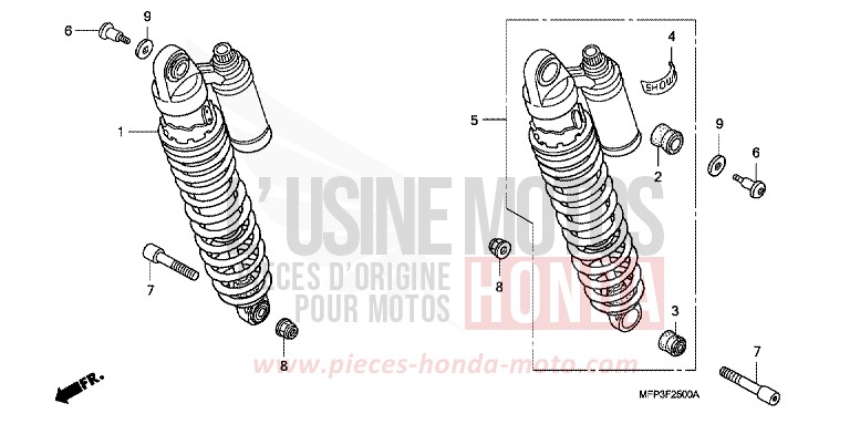 COUSSIN ARRIERE for CB1300 Super Bold'or PEARL SUNBEAM WHITE (NHA66DF) from 2009